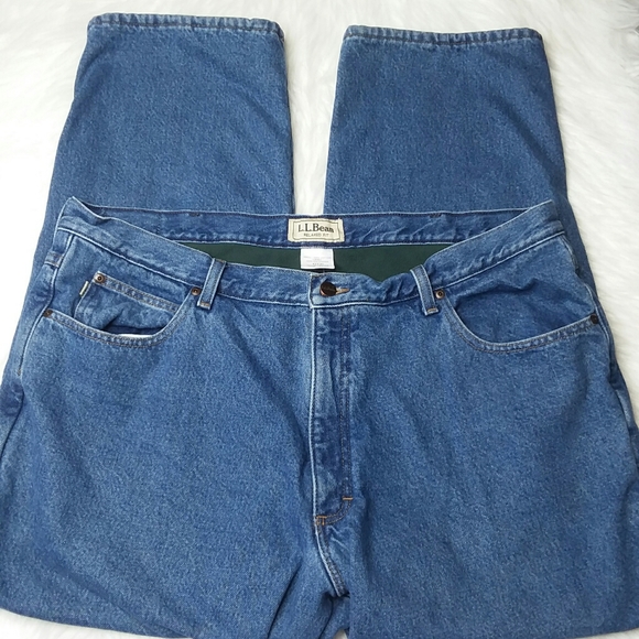 ll bean men's fleece lined jeans